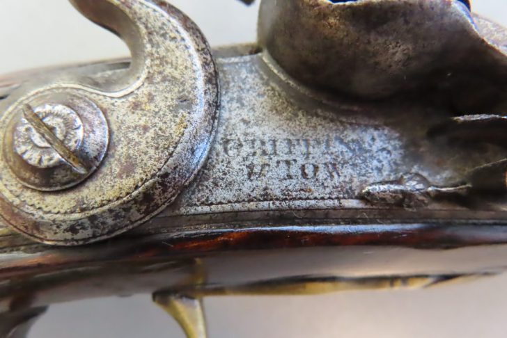 .60 Bore English Griffin & Tow Flintlock Pistol